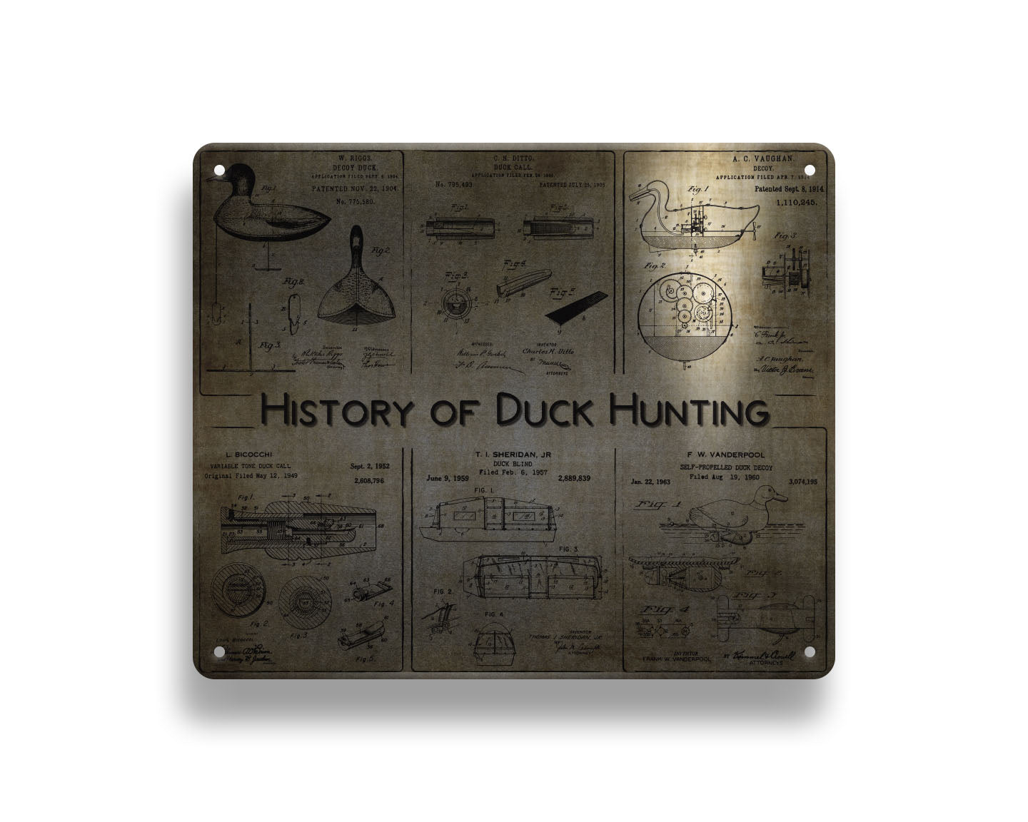 History of Duck Hunting - Patent Collage
