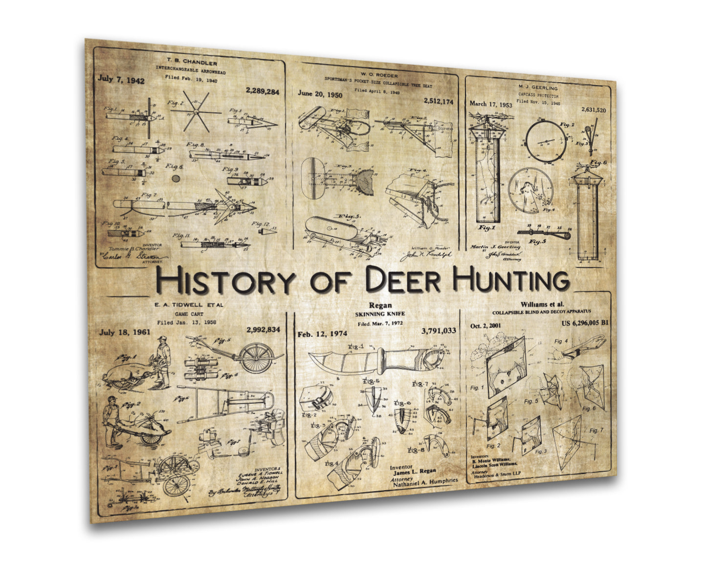 History of Deer Hunting - Patent Collage