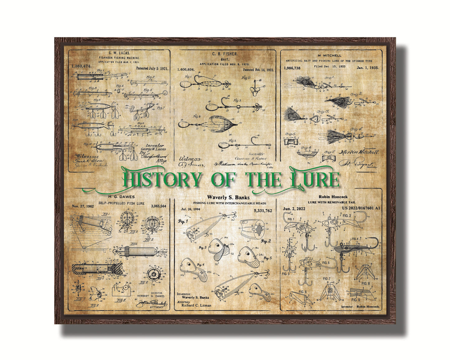 History of the Lure - Patent Collage