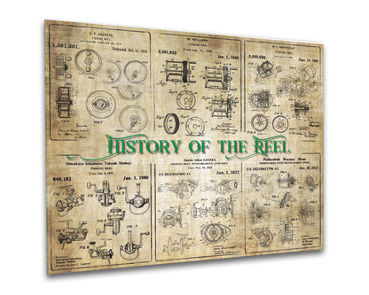 History of the Reel - Patent Collage