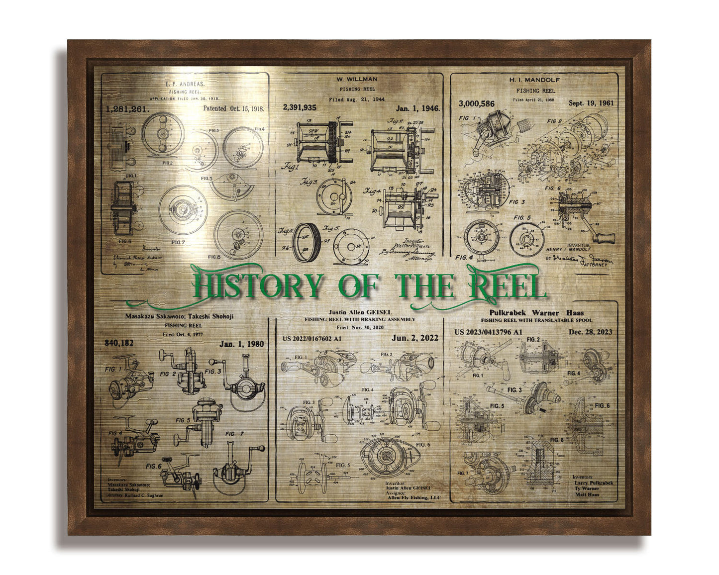 History of the Reel - Patent Collage