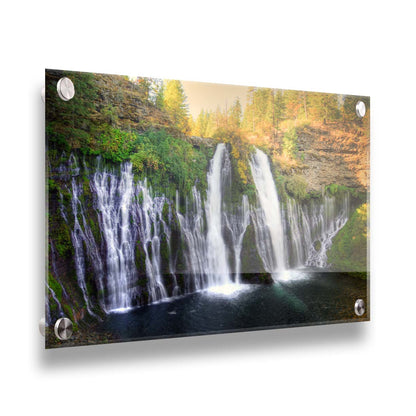 Photo of the Burney Falls waterfall in McArthur, Burney Falls Memorial State Park, California. Printed on acrlyic.